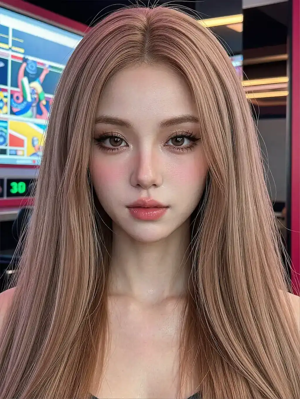 Scene card for the rooftop golden-hour roleplay on AISex, showing a fictional AI partner